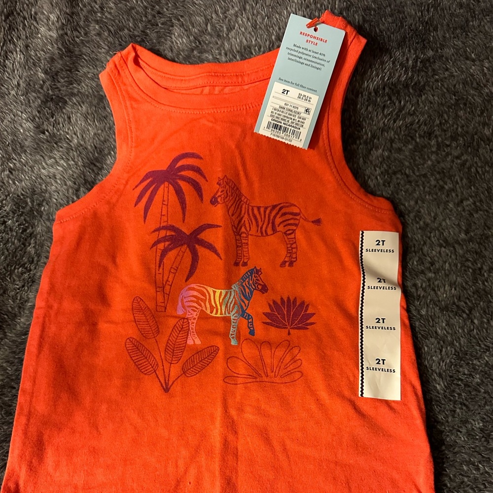 New with tags toddler girl tank top 2T